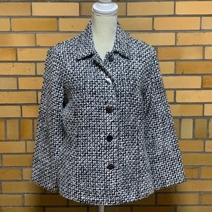 Chico's Woven Linen Jacket Size 1